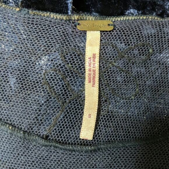 Free People Velvet/Mesh Tank Top Cami S - Picture 4 of 6